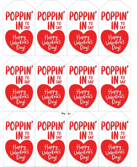 Have A Poppin Valentine S Day Free Printable